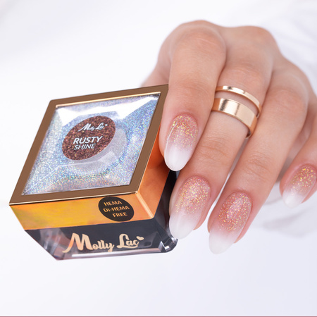 Gel para uñas Shine on you Rusty Shine de MollyLac, sin HEMA ni Di-HEMA, 50 g