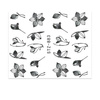 Wassertransfer-Aufkleber für die Nägel mit Blumenmotiv STZ-883