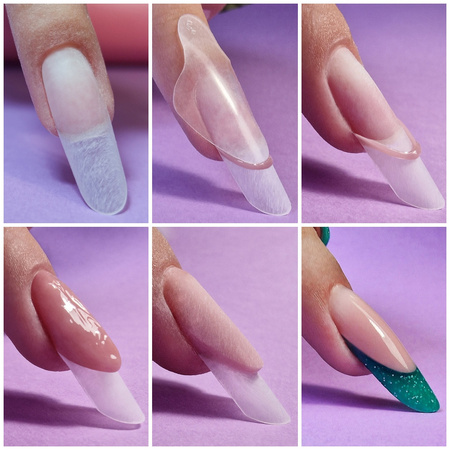 Moules autocollants en silicone pour Dual Form, pointe courte ST012-4 MollyLac, 24 pièces