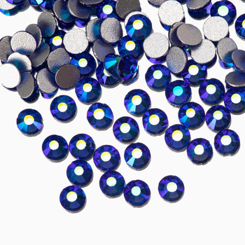 Strass pour ongles en verre SS10 Sapphire AB, environ 50 pièces.