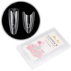 Moldes dobles tipo sándwich para la construcción de uñas, forma ovalada W557 de Molly Nails, 240 unidades