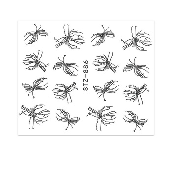 Water-slide nail stickers, design STZ-886
