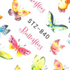 Calcomanías de agua para uñas con motivos de mariposas STZ-840