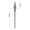 Set di frese diamantate a pera, blu, medie, 10 pezzi