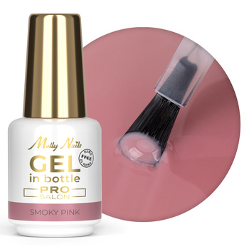 Gel modellante in flacone con pennellino Gel in Bottle Molly Nails Pro Salon Smoky Pink senza HEMA/Di-HEMA 15 g