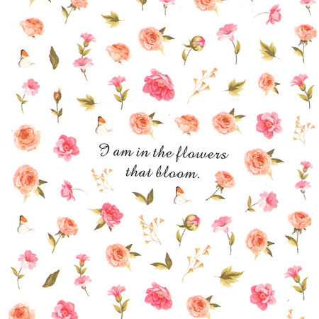 Thin self-adhesive flower nail stickers R006
