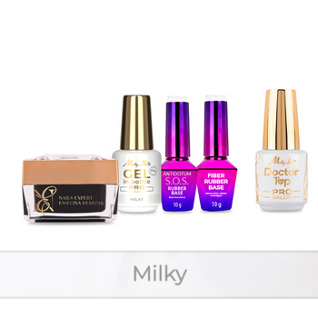 PRO MATCH SYSTEM 4+1 Milky: 2 geles: SelfLeveling® en botella + 2 bases + Doctor Top 15 g GRATIS