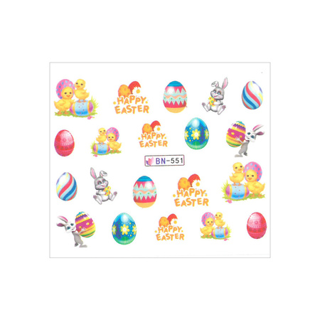 Wassertransfer-Nagelaufkleber zu Ostern BN-551