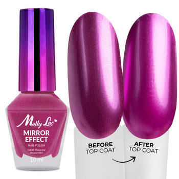 MollyLac Classic Nail Polish, Mirror Effect (Mirror/Metallic), No. 07, 10 ml