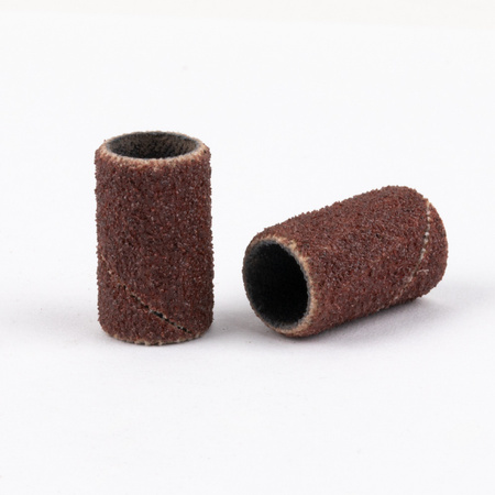 Maniküre- und Pediküre-Kappen, Schleifhülsen, Zylinder 6 mm, Körnung 120, AlleMed, braun, 50 Stück