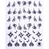 Adhesivos para uñas finos y autoadhesivos con motivos decorativos CB-176, negros