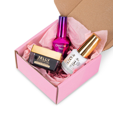 Molly Nails PRO MATCH SYSTEM 2+1 Clear – 2 Aufbau-Gele + Doctor Top 10 g