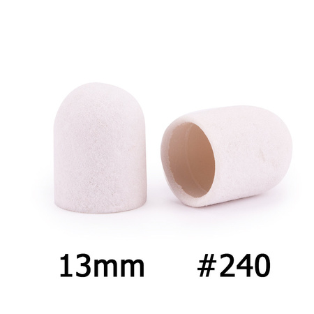 Cappucci per pedicure 13 mm, grana 240, 10 pezzi, ABS, Podo AlleMed, bianco