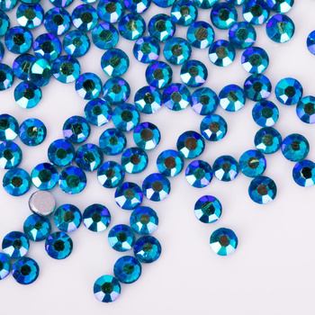 SS5 Blue Zircon AB glass nail rhinestones, approx. 50 pcs.