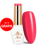 5+1 безкоштовно Гібридний лак Molly Nails Flamingo Pink Escape без HEMA/Di-HEMA, 8 г, № 146