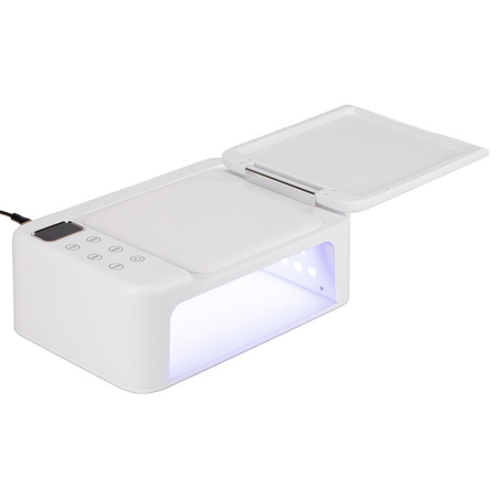 No Name 168W UV/LED nail lamp with stand for hybrid nail polish, gels, and acrylic gels, white Z22