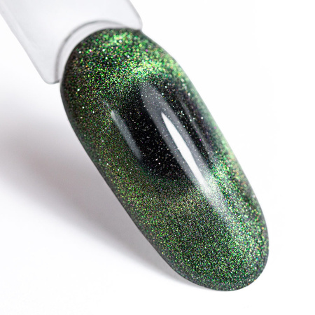 Magnetic hybrid nail polish with cat's eye effect Cat Eye Flashing Magic MollyLac 10g No. 152