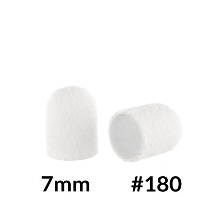 Capuchones para pedicura de 7 mm, gradación 180, 10 unidades, Fabric Podo AlleMed, blanco