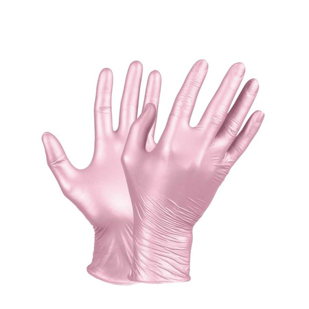 Beaute Luxe Einweg-Nitrilhandschuhe für Diagnose und Schutz, Größe S, perlweiß, 50 Stück