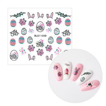Selbstklebende 3D-Nagelaufkleber mit Glitzer für Ostern BLE 1105D