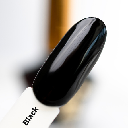 Klasyczny lakier STEP 2: Color Lacquer Vinyl Effect System MollyNails Black 10 ml
