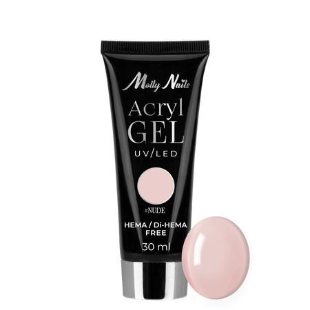 Polygel Acrylgel zum Aufbauen für Nagelverlängerungen AcrylGel Molly Nails HEMA/Di-HEMA-frei Nude 30 ml