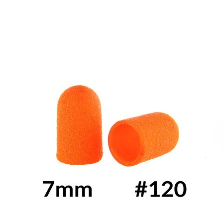 Pedicure Caps, 7 mm, 120-grit, 10-pack, ABS, Podo AlleMed, Orange