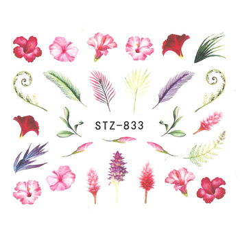 STZ-833 Floral Water Nail Stickers