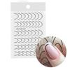Adesivi per unghie / French / Linea del sorriso francese, 48 pezzi, nero STZ-CS169