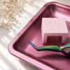 MollyNails Metall-Werkzeugablage, rechteckig, rosa
