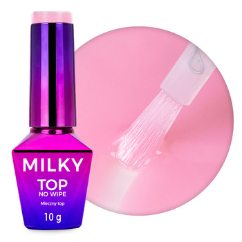 Top Milky MollyNails, laque laiteuse sans rinçage, Milky Pink, sans HEMA ni Di-HEMA, 10 g