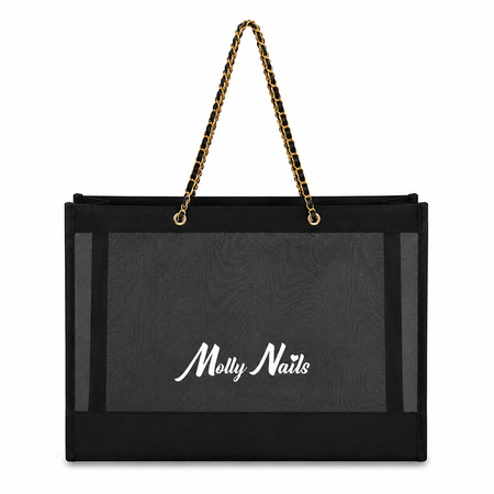 Black Mesh Shopper Bag by Glam MollyNails