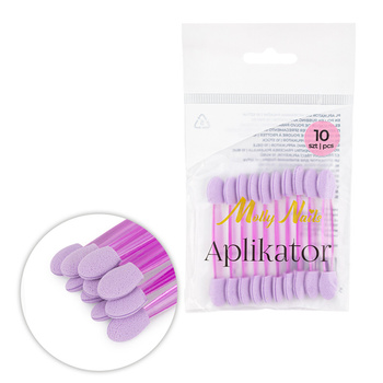 Applikator (Handpuppe) zum Einreiben von Puder von Molly Nails, violett, 10 Stück