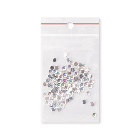Nagelverzierung: Strasssteine in Glasoptik, schillernd, 3 mm, ca. 100 Stück, Nr. 1
