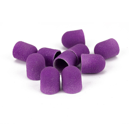 Capuchons pour pédicure 13 mm, grain 240, 10 pièces, Fabric Podo AlleMed, violet