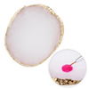 Stone palette for mixing paints and photos, round, white
