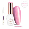 Vernis hybride LED/UV « Gel Polish » La Vie en Rouge n° 328 Angel's Sparkle MollyNails sans HEMA/Di-HEMA 8 g + nuancier de paillettes OFFERT