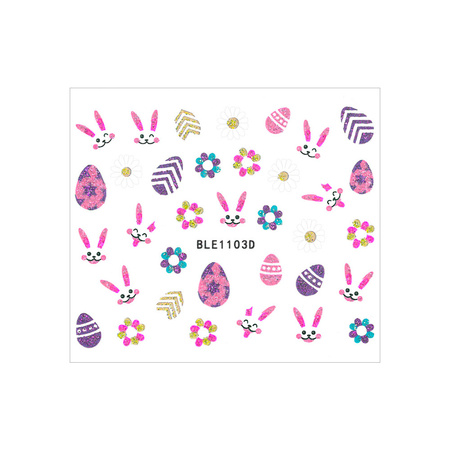 3D self-adhesive glitter Easter nail stickers BLE 1103D