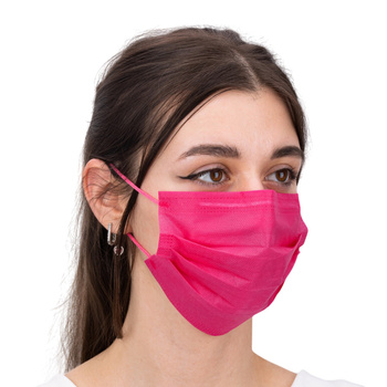 IGOLI Einweg-Schutzmasken, zweilagig, fuchsia, 50 Stück