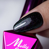 Top coat LED/UV senza risciacquo con glitter Molly Nails Sparkle Top Oh, Rio! 10 g