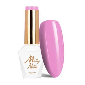 Esmalte híbrido Molly Nails Flamingo Dusty Pink sin HEMA ni Di-HEMA, 8 g, n.º 140