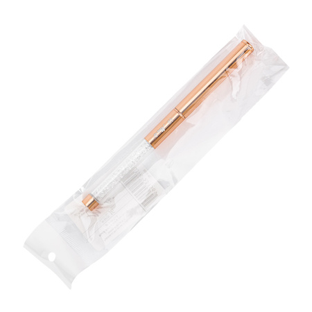 Golden gel brush with zirconia, oval MollyLac No. 4