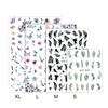 Adhesivos para uñas / French / Línea de sonrisa francesa, 48 unidades, blanco, STZ-CS169