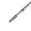 Diamond burr, truncated cone, red, delicate