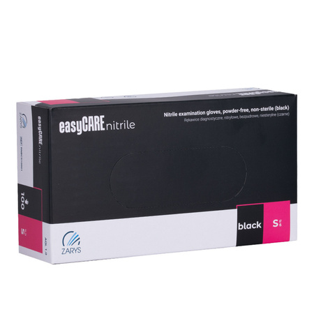 Easycare Nitril-Einweghandschuhe für Diagnose und Schutz, Größe S, schwarz, 100 Stück