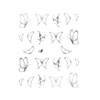 Adhesivos de agua para uñas con motivos de mariposas Y-052