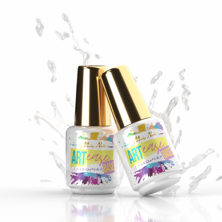 Base que facilita el trabajo con decoraciones Art Ease Base Molly Nails by Laskovska, sin HEMA ni Di-HEMA, transparente, 15 g