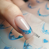 Selbstklebende 5D-Nagelaufkleber / French / Französische Smile-Linie, 20 Stück, blau, SD-2284
