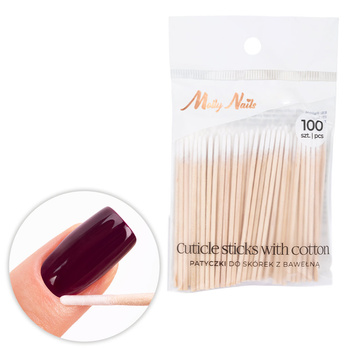 Patyczki higieniczne drewniane Molly Nails 7cm 100szt