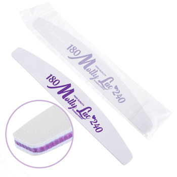Nagelfeile Sicherheitspaket MollyLac Boot violett Mittel 180/240 CU-05  Beste Qualität
